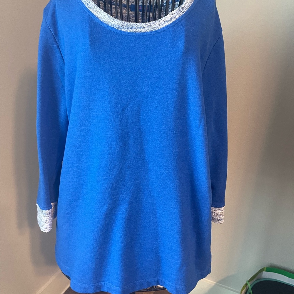 Fresh Produce Blue Crew Neck Sweater